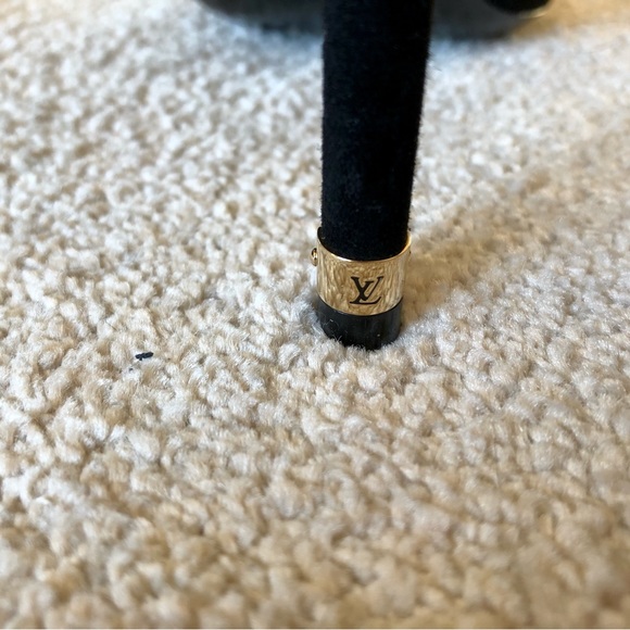 Louis Vuitton black suede strappy heels - Picture 5 of 10